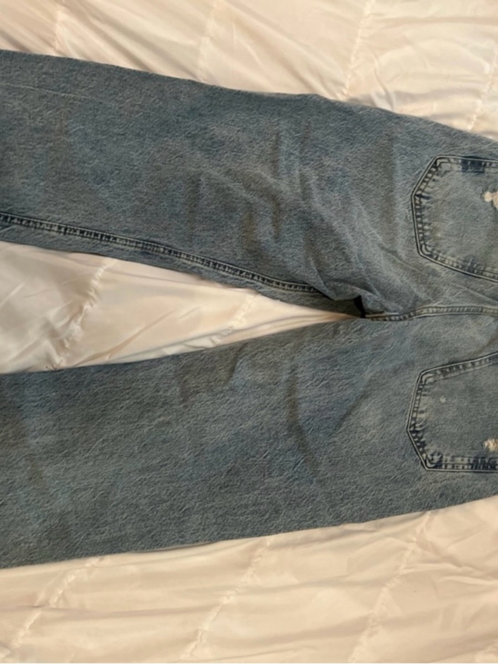 Light Wash Distressed Ripped Jeans - Picture 2 of 4